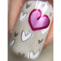 Step By Step stamping nail art - Valentines day